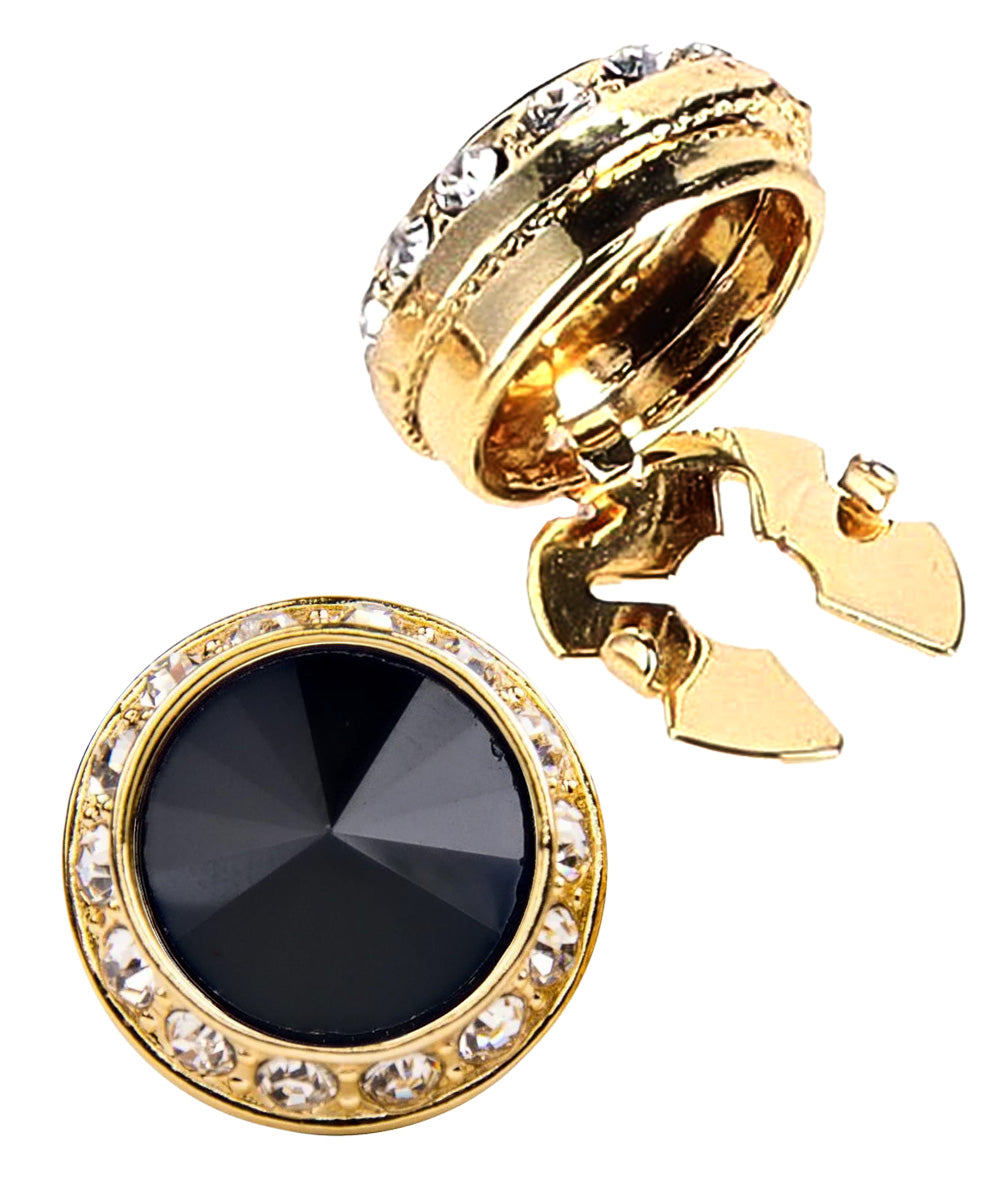 Vittorio Vico Men's Crystal Colorstone Button Cover