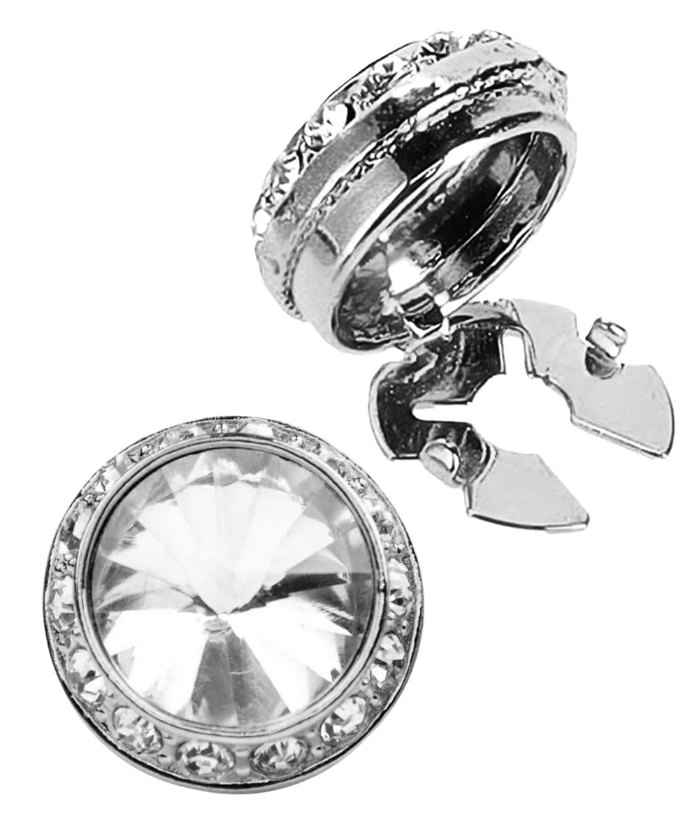 Vittorio Vico Men's Crystal Colorstone Button Cover