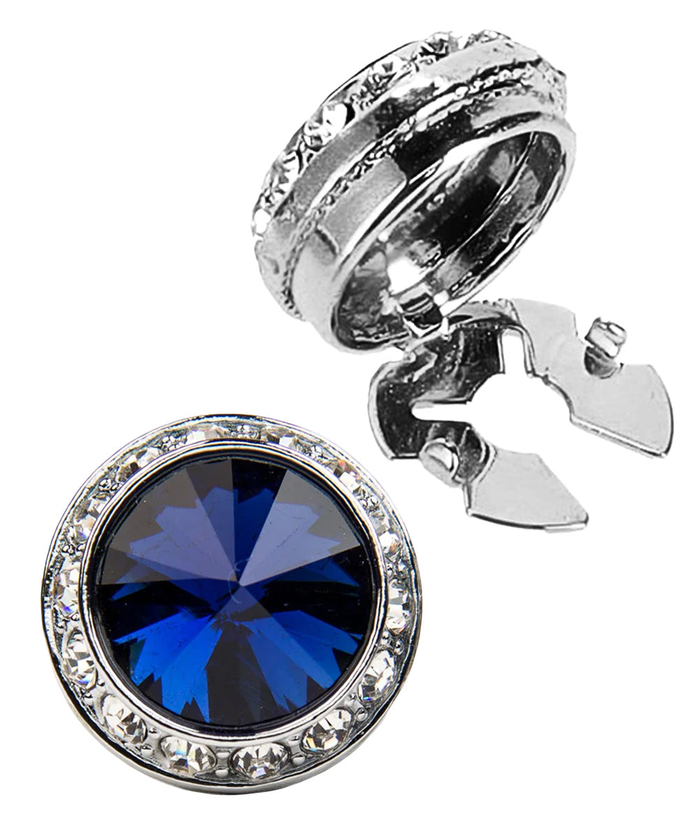 Vittorio Vico Men's Crystal Colorstone Button Cover