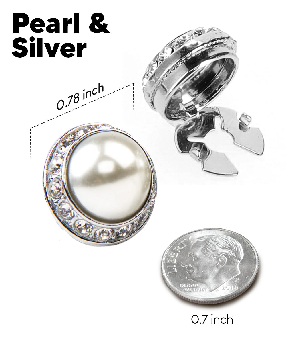 Vittorio Vico Men's Crystal Colorstone Button Cover