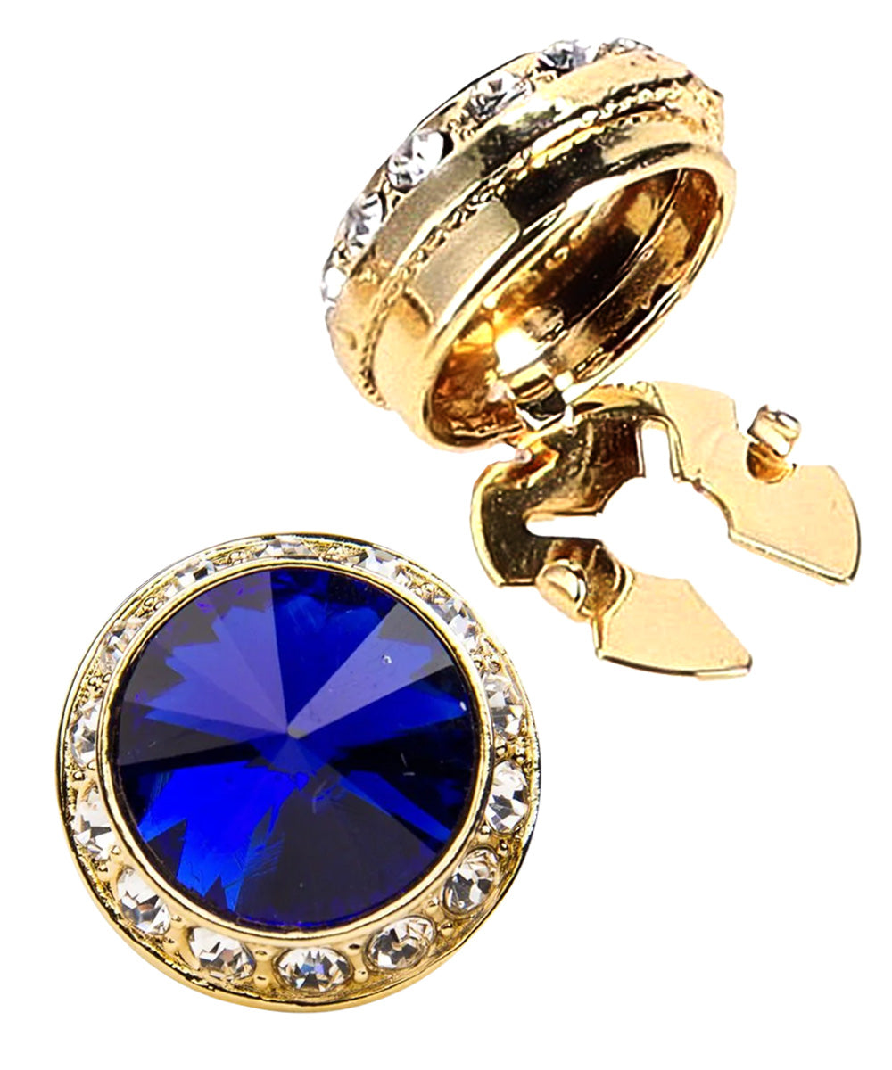 Vittorio Vico Men's Crystal Colorstone Button Cover