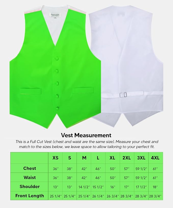 Vittorio Farina Men's Satin Vest, Necktie, Bow Tie and Pocket Square Set (White Back)